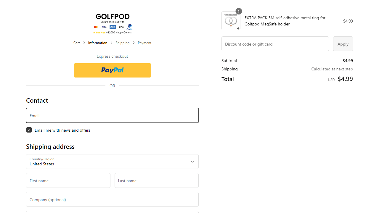 How to apply Golfpod coupon code